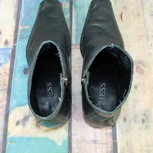 GUESS Square Toe Side Zip Ankle Boots Size 12 - Picture 6 of 9